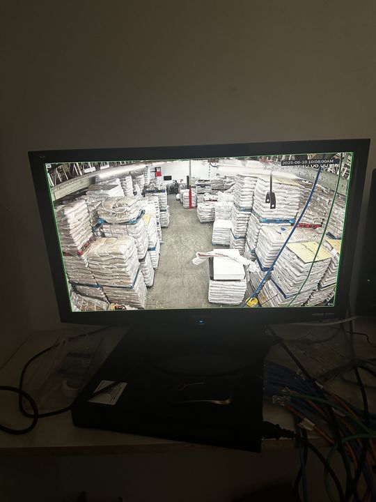 Camera system live on the monitor.