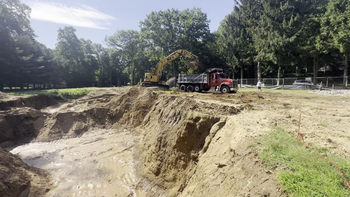 Excavation under way.