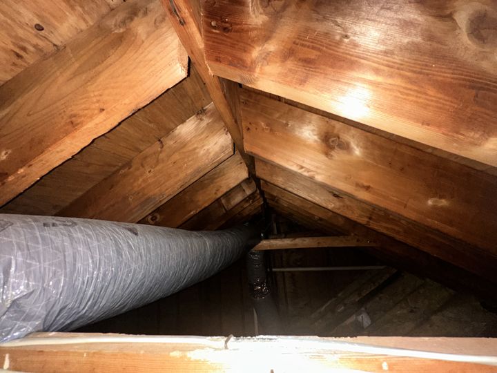 Duct runs checked in the attic.