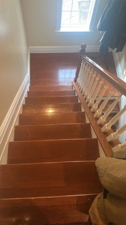 Refinished staircase.