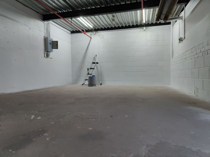 Storage room with lighting and door repaired.